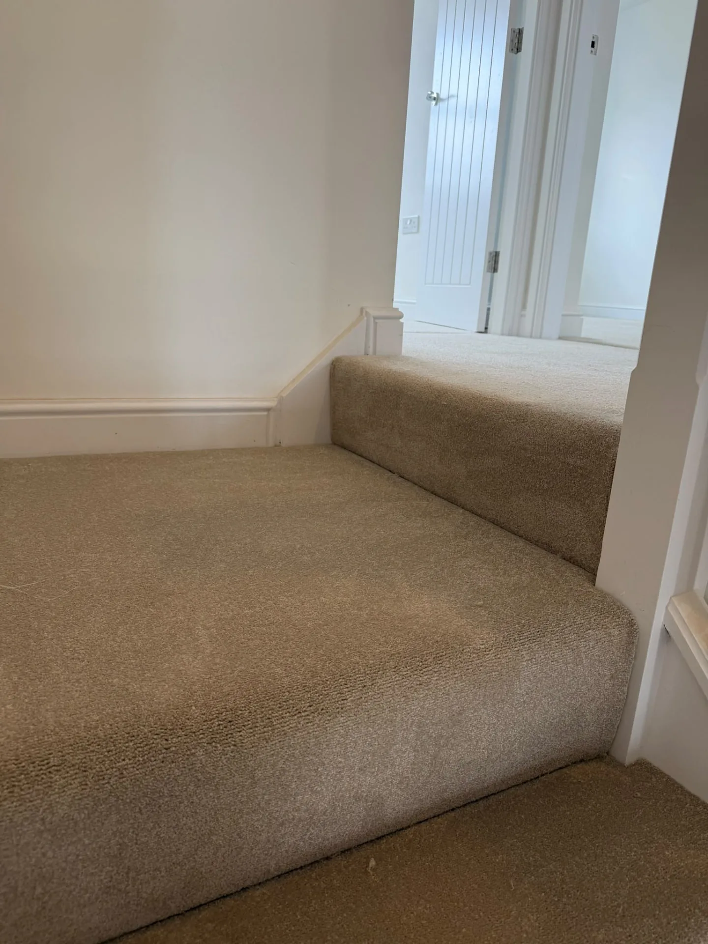 Carpet fitted on stairs and across the landing, Signature Carpets and Flooring, Greater Manchester